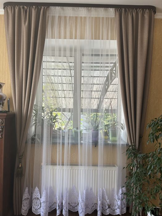 Тюль- сітка  на тесьму 1.80