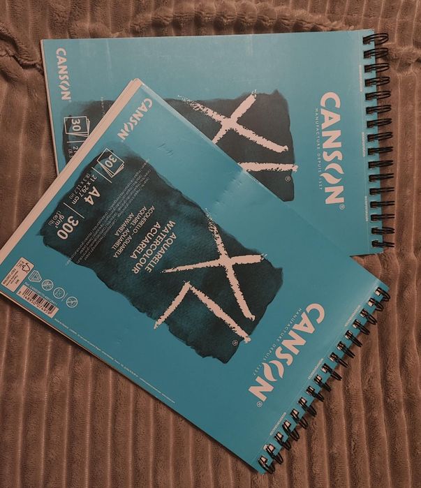 2 blocos XL A4 canson de aquarela