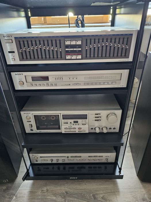 Zestaw Sony hi-fi, equalizer, kolumny G1 ,gramofon,technics