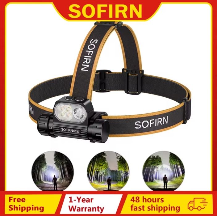 Налобний ліхтар SOFIRN HS22  4000mAh