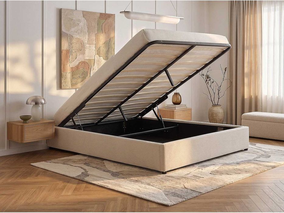 Cama Casal Sommier 140x190 com arrumação  - FIRMEO de YSMÉE