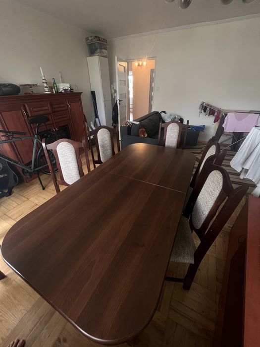 Duży stół + 6 krzeseł