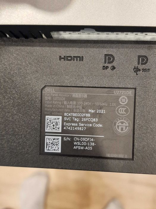 Monitor Dell U2721DE