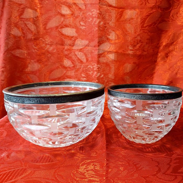 Хрусталь с мельхиором. СССР