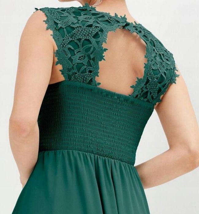 Nowa sukienka 46 xxxl wesele koronka koronkowa maxi długa świadkowa