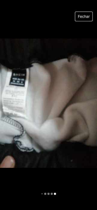 Calças cardadas preto, Shein, M, novas.