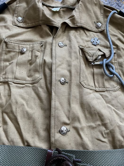 Mundurek koszula harcerski pas z lat 70-80 PRL