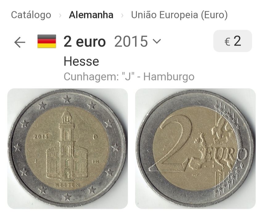 Moeda 2€, Alemanha 2015