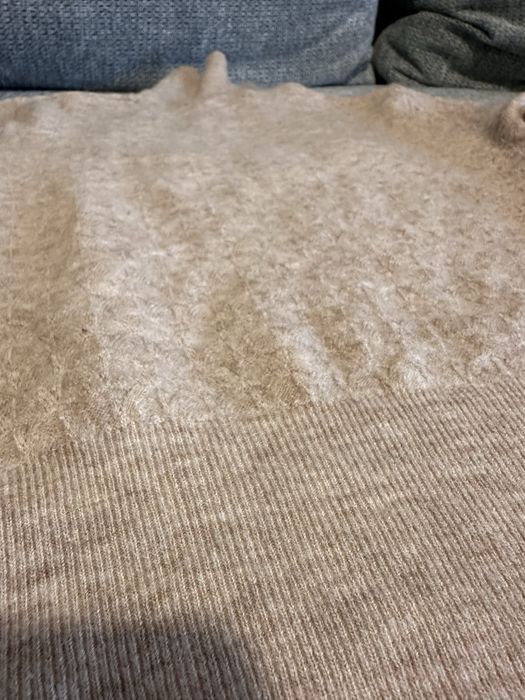 Camisola manga comprida malha fina mulher bege ZARA