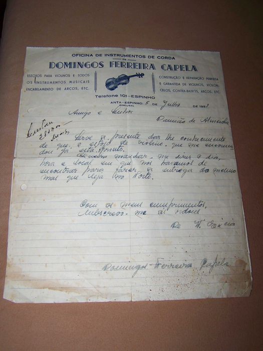 Violino 4/4 mais de 250 anos