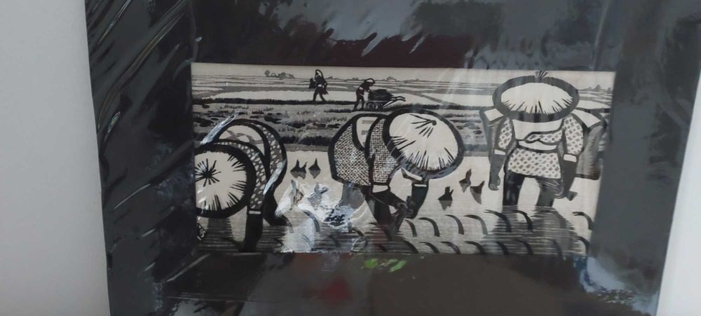 Gravuras chinesas com moldura preta, lindissimas