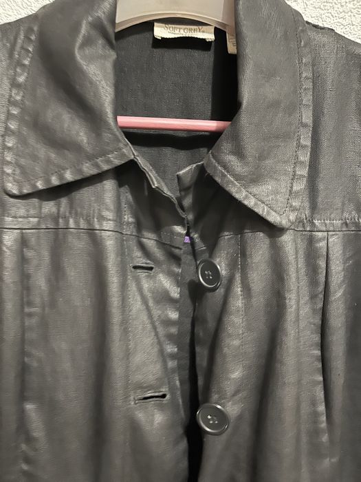 Gabardine linho preto Soft Grey