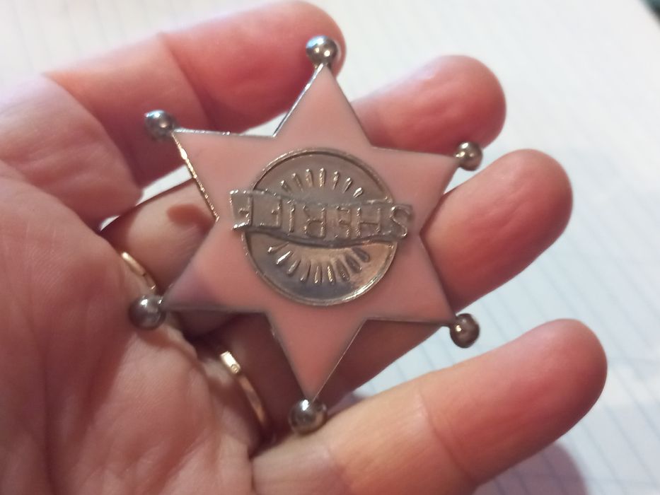 Детский значок sheriff шериф металлический