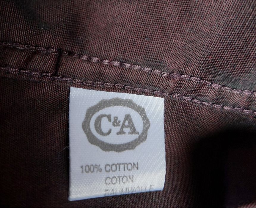 Piękna koszula opalizujący burgund 42 oversize C&A