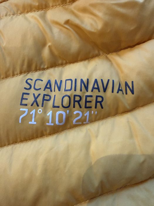 Kurtka puchowa 116 zolta Scandinavian Explorer jak nowa