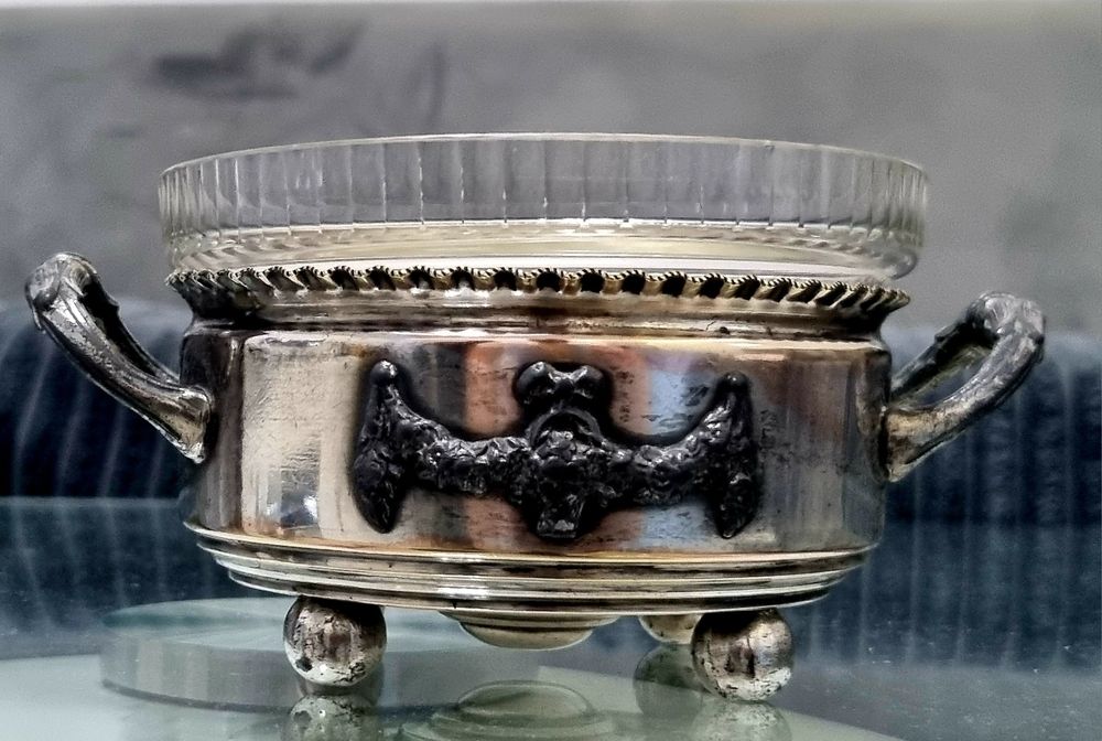 Posrebrzana I sygnowana cukiernica KUMMER