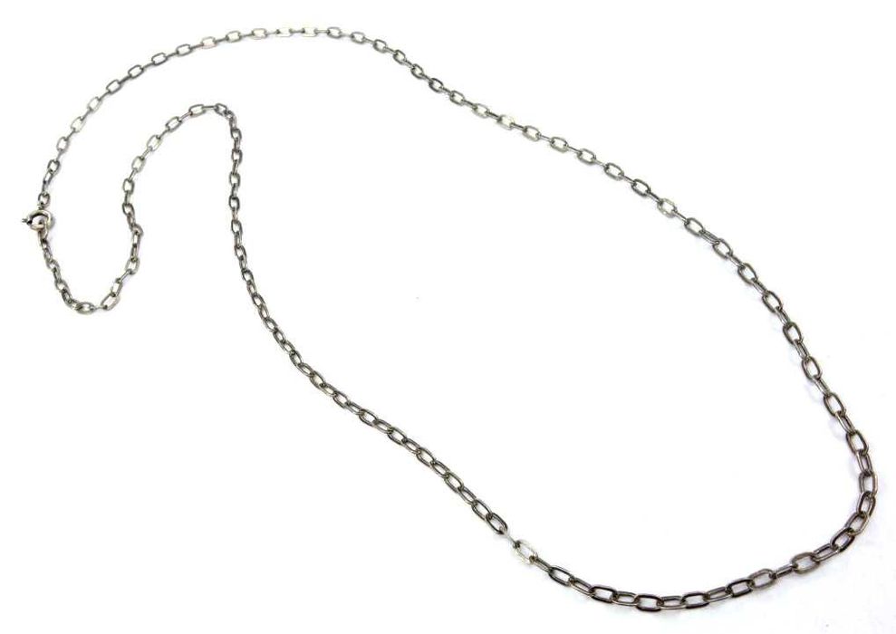 Vintage Stary srebrny łańcuszek ankier 55cm 2,7mm Unisex