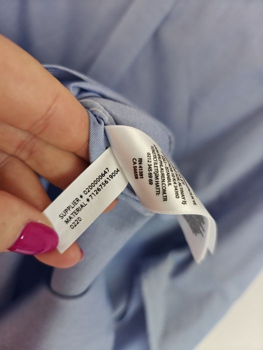 Ralph Lauren koszula męska premium elegancka niebieska XL
