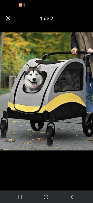 Carrinho para cães médios
