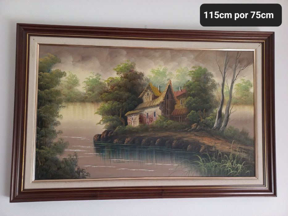 Quadro em tela com moldura