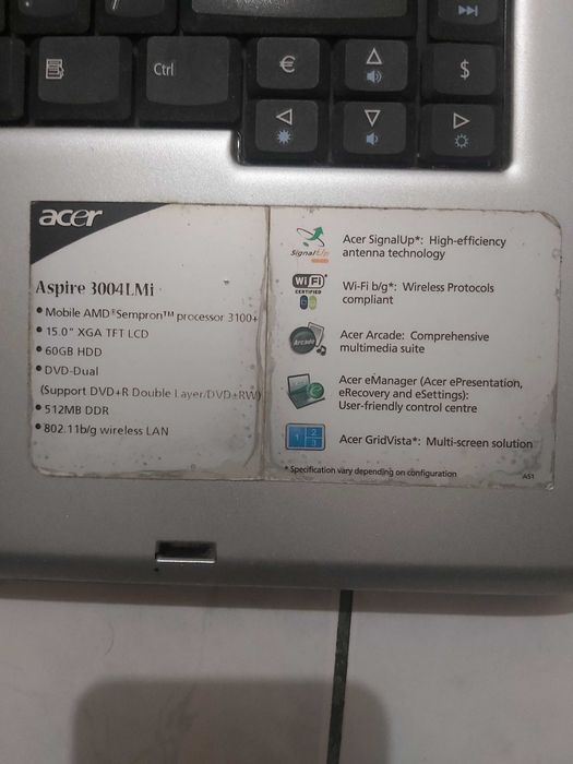 Laptop acer zepsuty