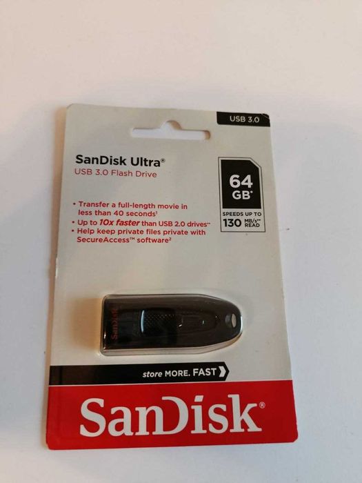 PenDrive SanDisk Ultra USB 3.0 64GB Flash 130MB/s Czarny