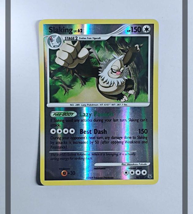 Slaking Lv.62 16/127 PL ReverseHolo Pokemon ENG-NM