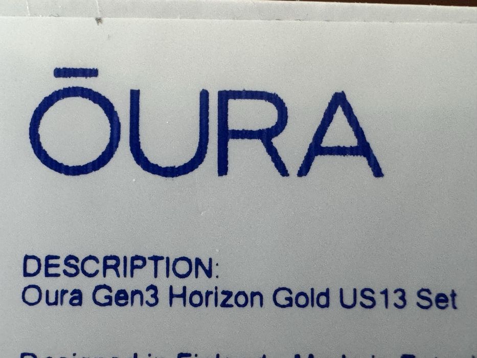 Oura Ring Gen 3 Gold - tamanho 13