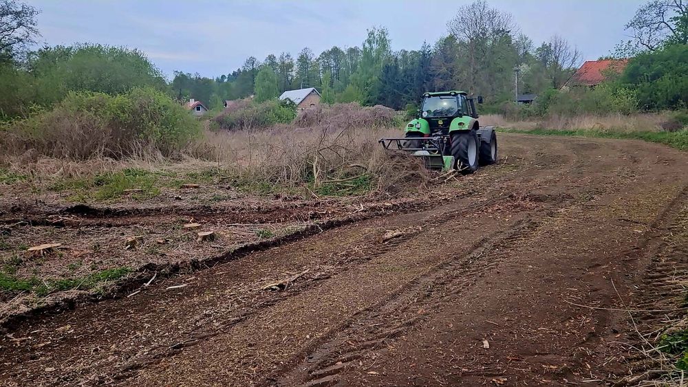 Karczowanie wycinka drzew mulczer czyszczenie Rekultywacja koparka