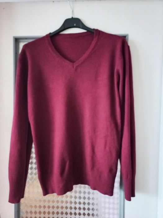 Sweter damski bordo