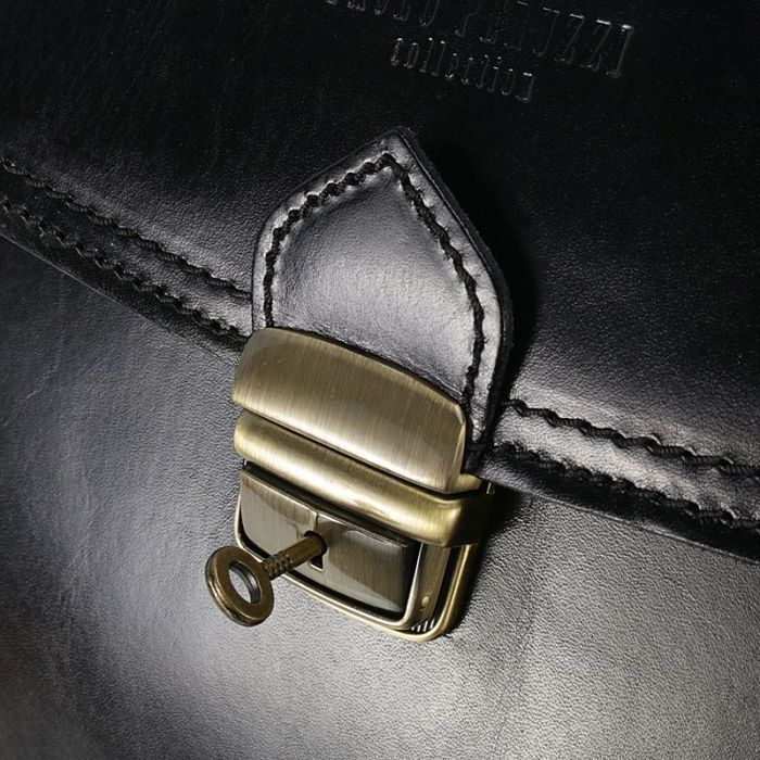 Ekskluzywna skórzana teczka męska aktówka N04-BL