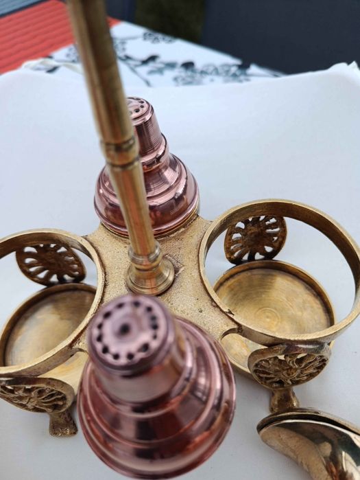 Galheteiro vintage lindíssimo em bronze e latão (ARTIGO ÚNICO)