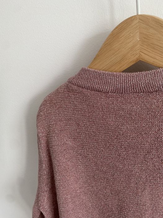 Sweter na guziki 92/98 name it różowy pozłacany