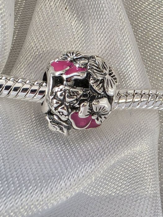 Charms srebrny do bransoletki do pandora kwiaty S925