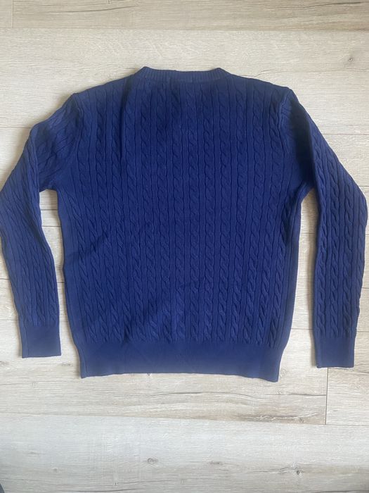 Polo Ralph Lauren sweter męski granatowy cable knit NOWY z metką
