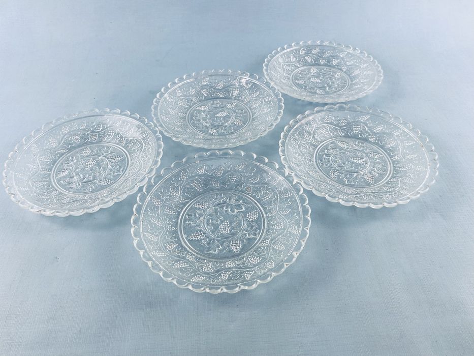 Talerzyki deserowe szklne winogrona