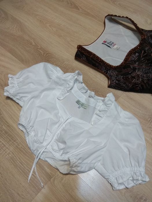 Dirndl Bawaria Oryginalny Strój Sukienka Fartuszek Bluzeczka