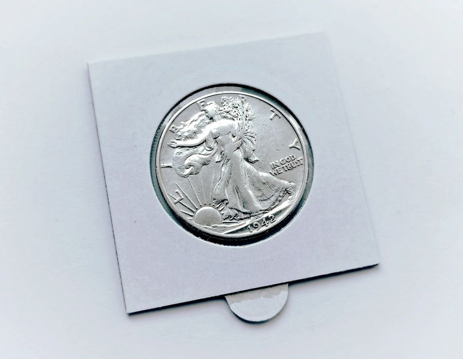 Монета 50 центів США 1942 р. Half Dollar