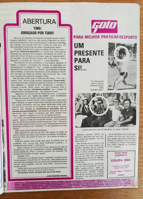 Revista "GOLO" de 1979 - Cristiano Pereira