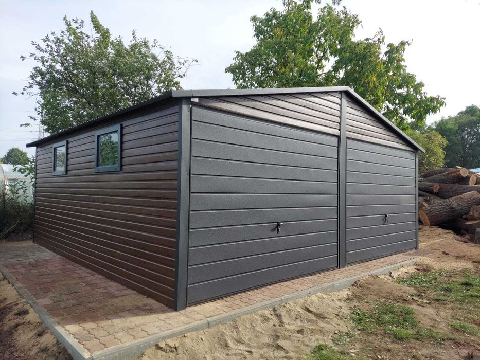 Garaż blaszany 6x5 m PREMIUM garaże blaszane 6x5 6x5,8 6x6 7x6 8x6 9x6 PRODUCENT