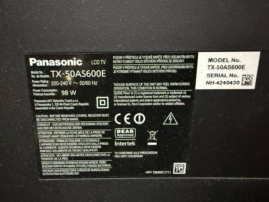 Televisao Panasonic TX-50AS600E