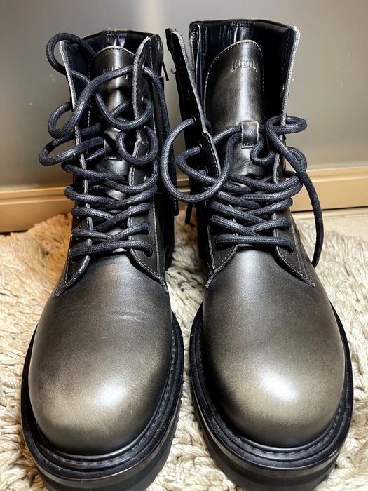кожаные ботинки Juun.J Leather Combat Boots Vibram 42р
