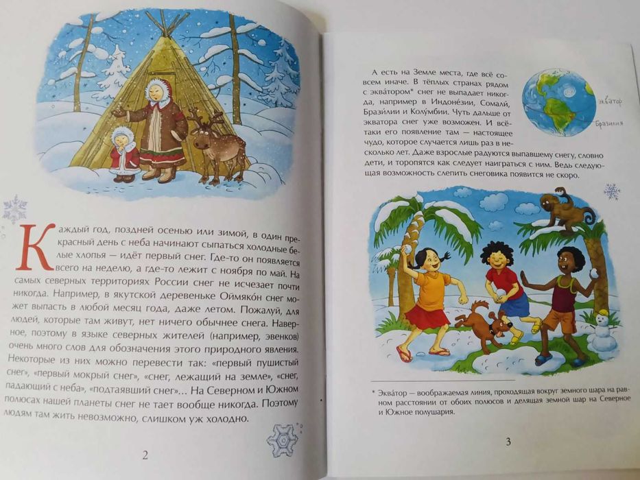 Детская книга Книжка про снежинки