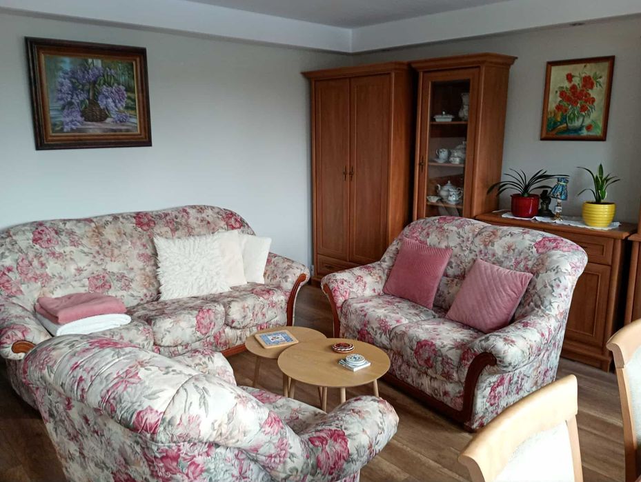 Wypoczynek 3+2+1 do salonu w kwiaty