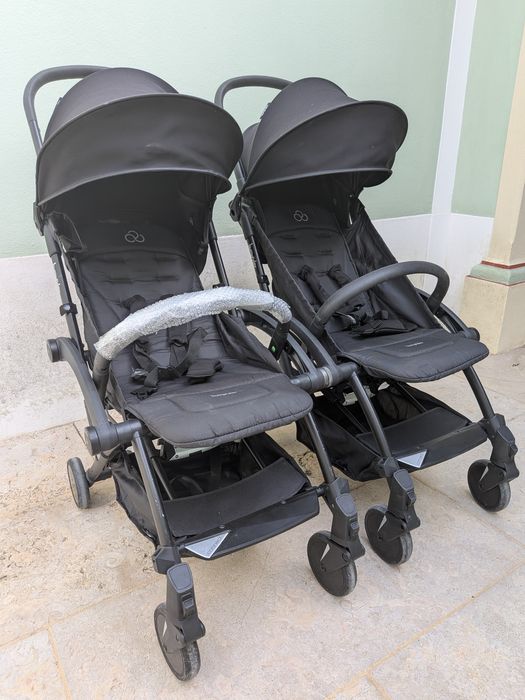 2 Carrinhos de Bebé Bumprider Connect2 (2022) -  Muito Bom Estado - Completos - Compatíveis com Cabine de Avião