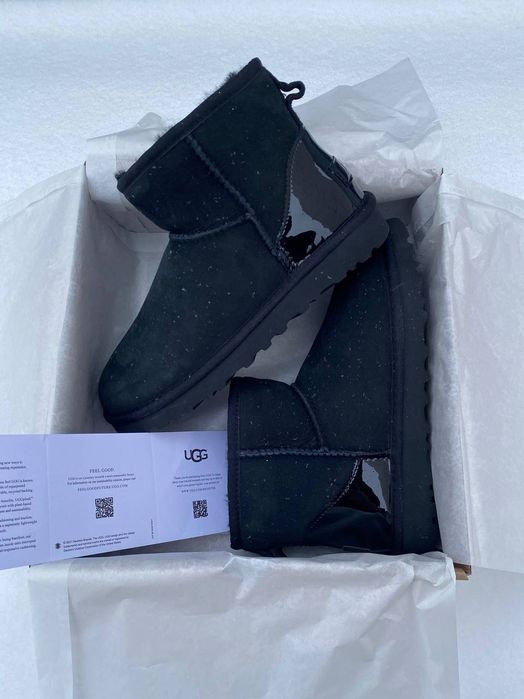 Кросівки Кроссовки UGG Classic II Mini Glass Heel Black  Черный Чорний Кросовки Демісезон