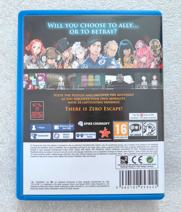 Jak nowa kultowa gra Virtue's Last Reward na PS Vita 3xa