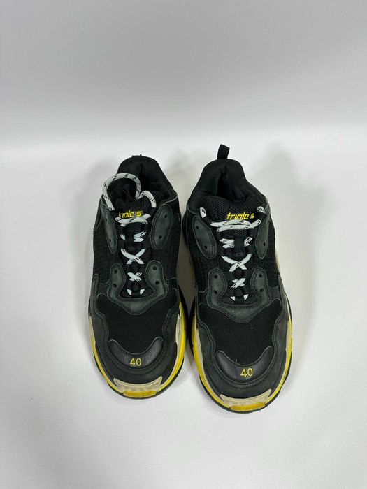 Oryginalne Buty Balenciaga Triple S Czarno-żółte