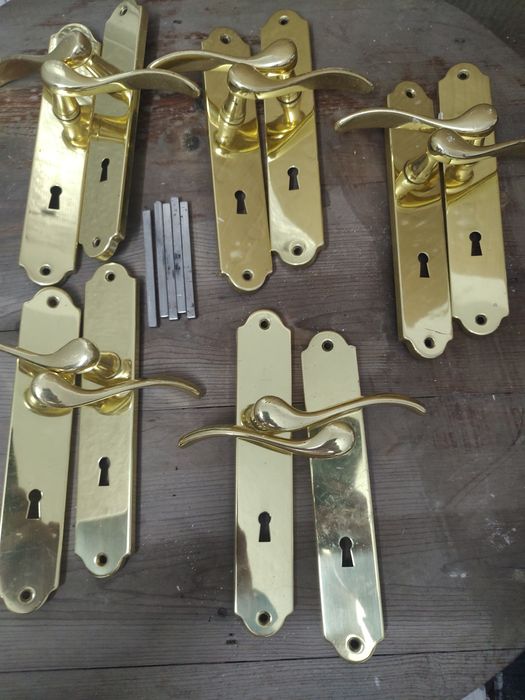 5 pares de puxadores de porta antigos