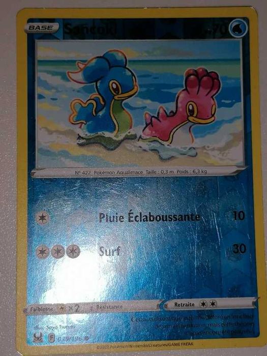 10 Cartas Pokémon Reverse Holo (Francês)
